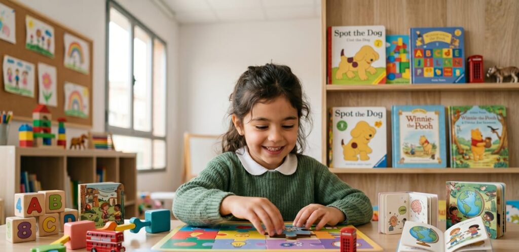 niña aprendiendo ingles